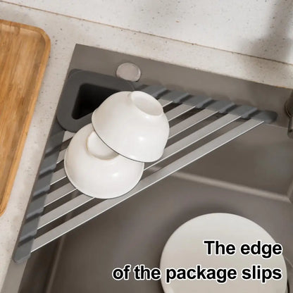 Non-Slip Corner Sink Shelf Organizer Rack