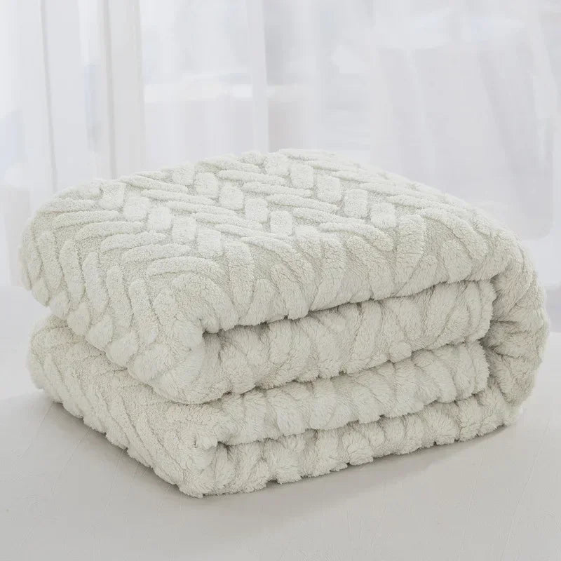 Warm Plush Fleece Throw Blanket for Winter