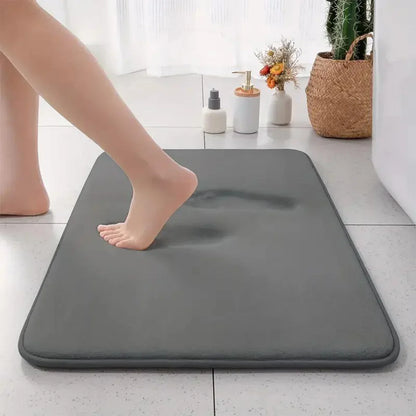 Plush Soft Anti-Slip Bathroom Mat with Absorbent Flannel