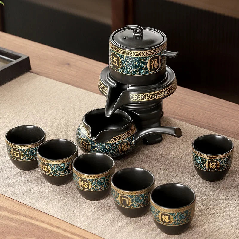 Luxury Chinese Ceramic Dragon Tea Set - Yeezlab