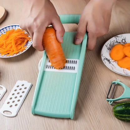 Easy 5-in-1 Manual Vegetable Chopper & Slicer