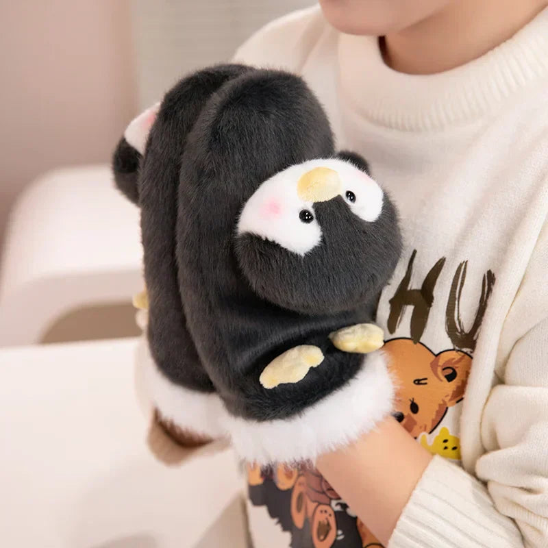 Cozy Plush Kid's Fun Animal Gloves