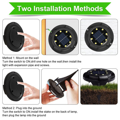 Green Solar Powered Garden Lamp