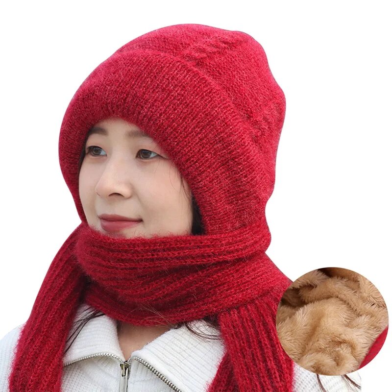 Warm Fuzzy Beanie Scarf Set
