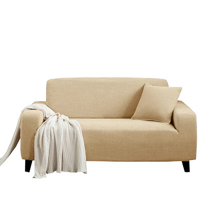Stretchy Fitted Sofa Slipcover with Textured Pattern