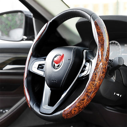 GripMaster | Anti-Slip Wooden Car Steering Wheel Cover