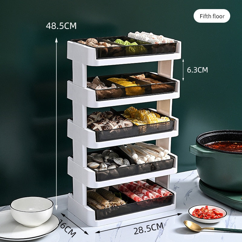Space Saving Stackable Kitchen Shelf Rack