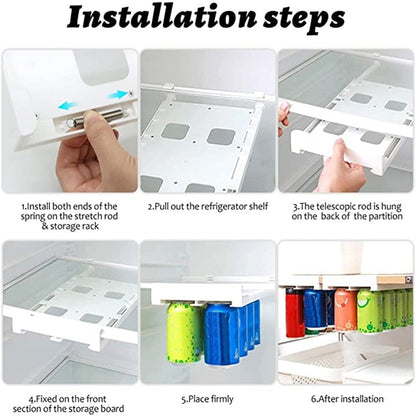 Yeezlab Fridge Drink Storage Slide Out Shelf