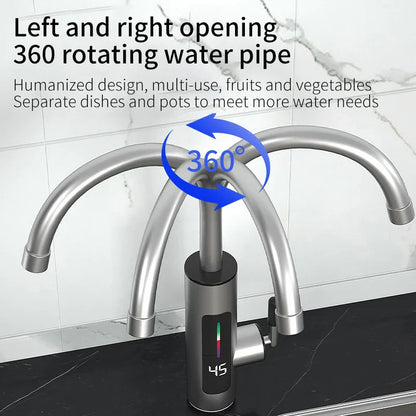 Instant Hot Water Faucet 3000W Stainless Steel Sink Mixer