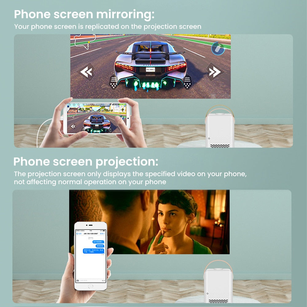 Portable Home Cinema Mini Projector HD