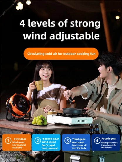 Portable 4-in-1 Fan and Night Lamp with Rechargeable Battery