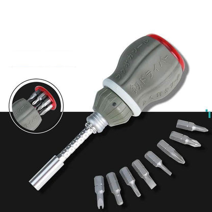 Compact Adjustable Magnetic Multi Bit Screwdriver Kit - Yeezlab
