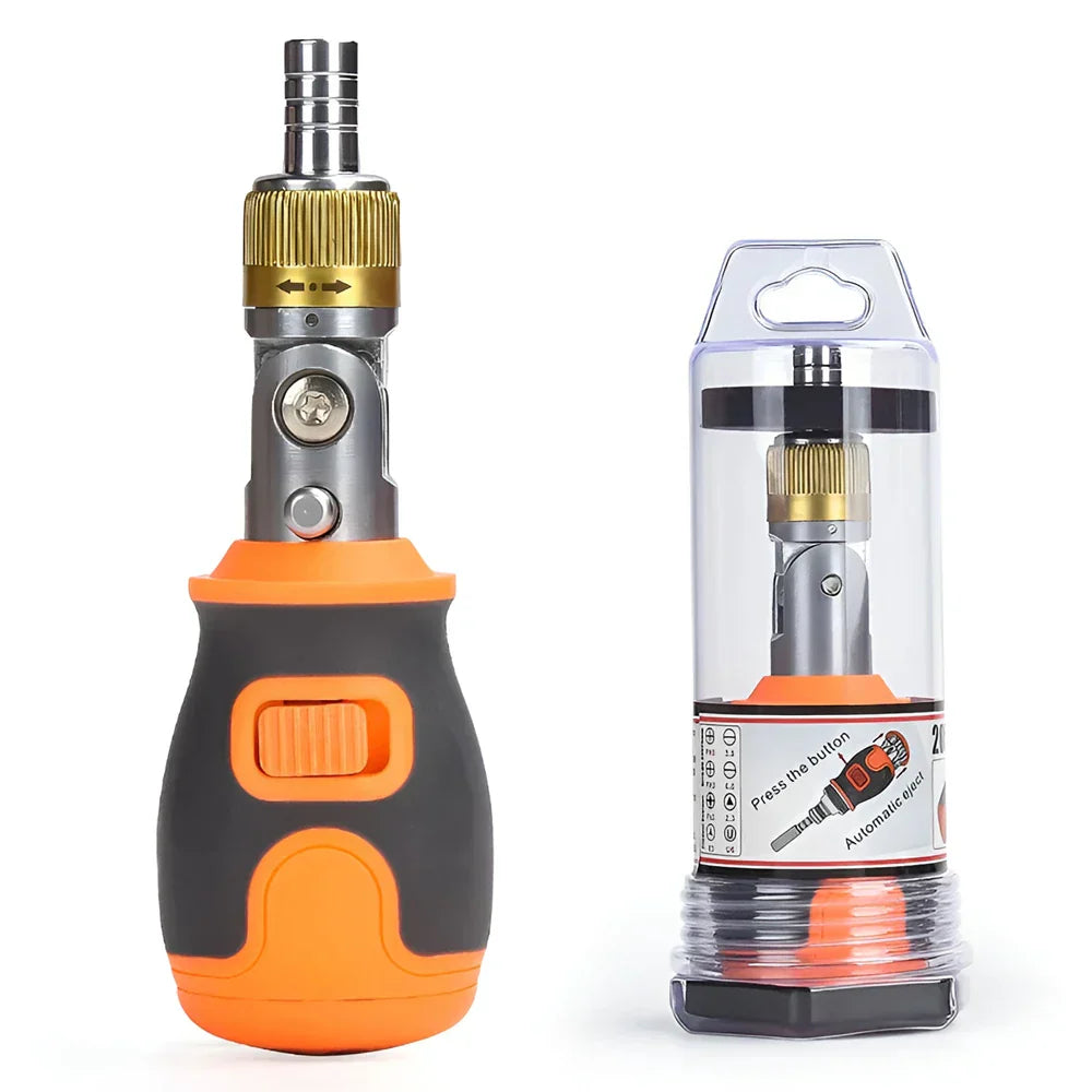 Compact 8-in-1 Multi Tool Ratchet Screwdriver Set - Yeezlab