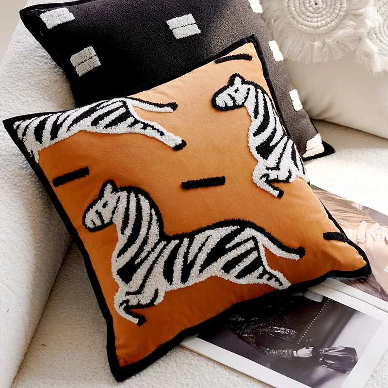 Stylish Horse Print Throw Pillow for Home Decor