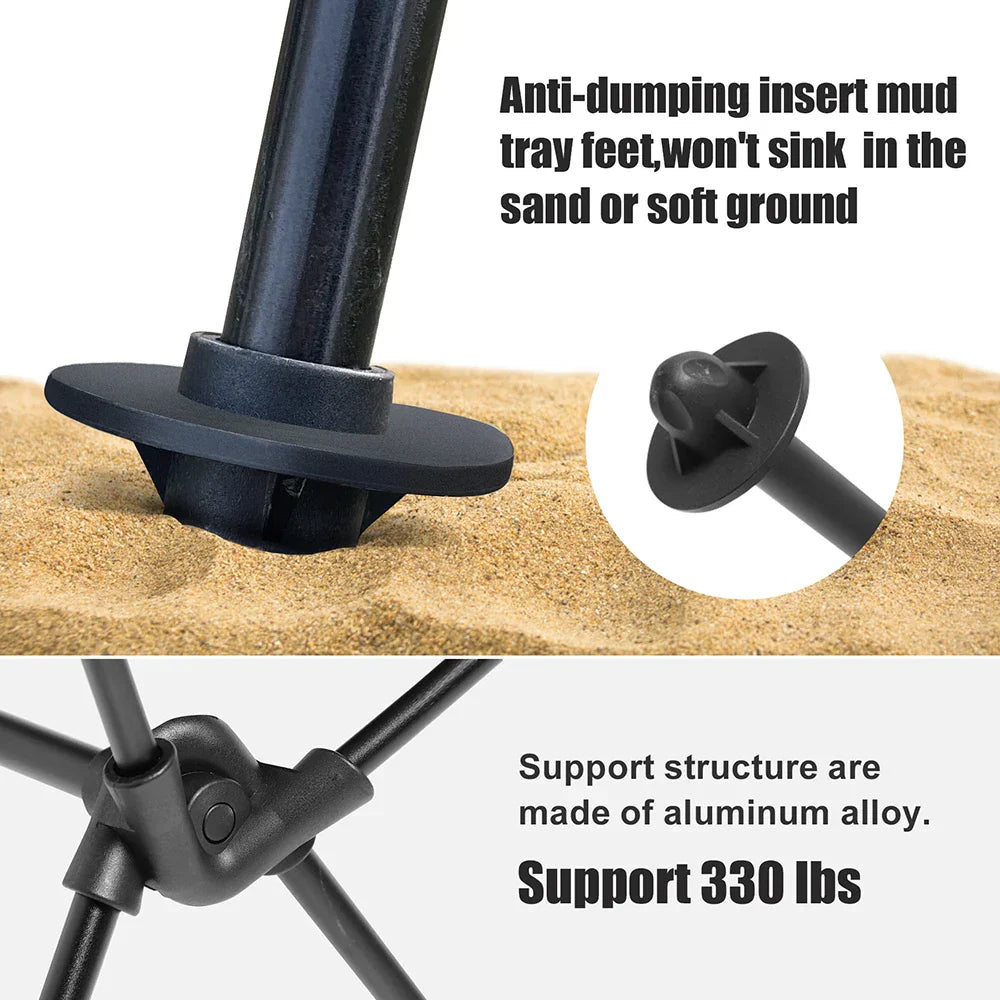 Portable Folding Outdoor Chair Aluminum Frame