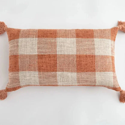 Stylish Home Cushion Cover with Decorative Tassels