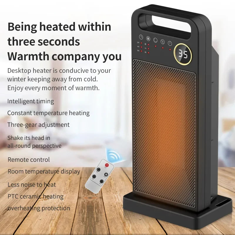 Powerful 2000W Digital Space Heater with Remote - Yeezlab