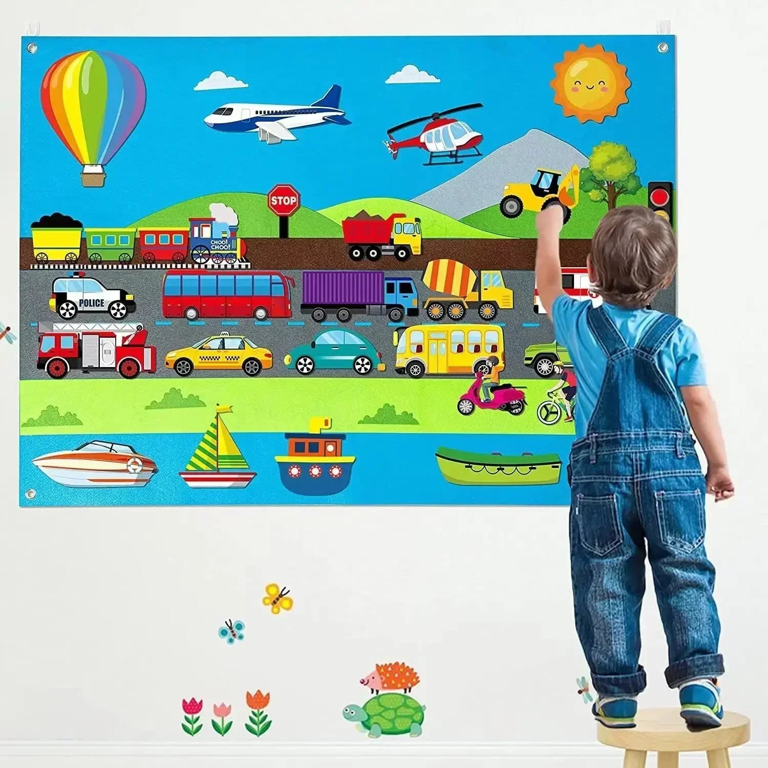 Educational Farm Animal Play Felt Board Set - Yeezlab