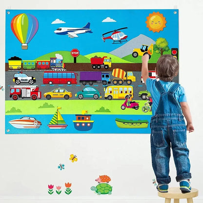 Educational Farm Animal Play Felt Board Set - Yeezlab