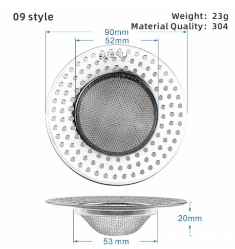 Easy Clean Kitchen Sink Strainer Stainless Steel Filter