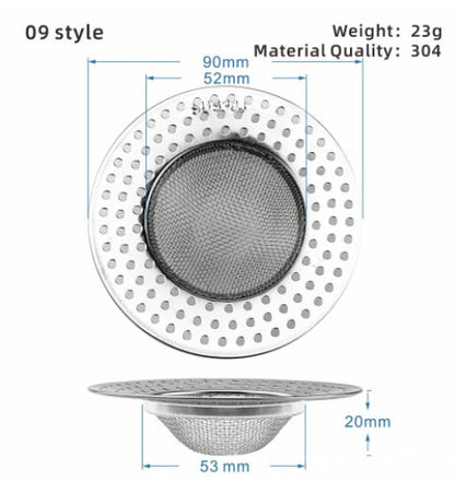 Easy Clean Kitchen Sink Strainer Stainless Steel Filter