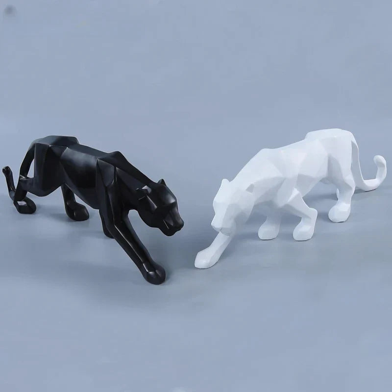 Unique Resin Leopard Desk Figure