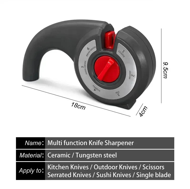 Premium 6-in-1 Pocket Tool Knife Sharpener Set
