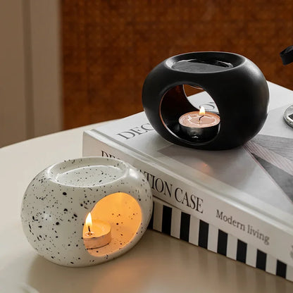 Luxury Black Ceramic Aroma Diffuser for Home Spa