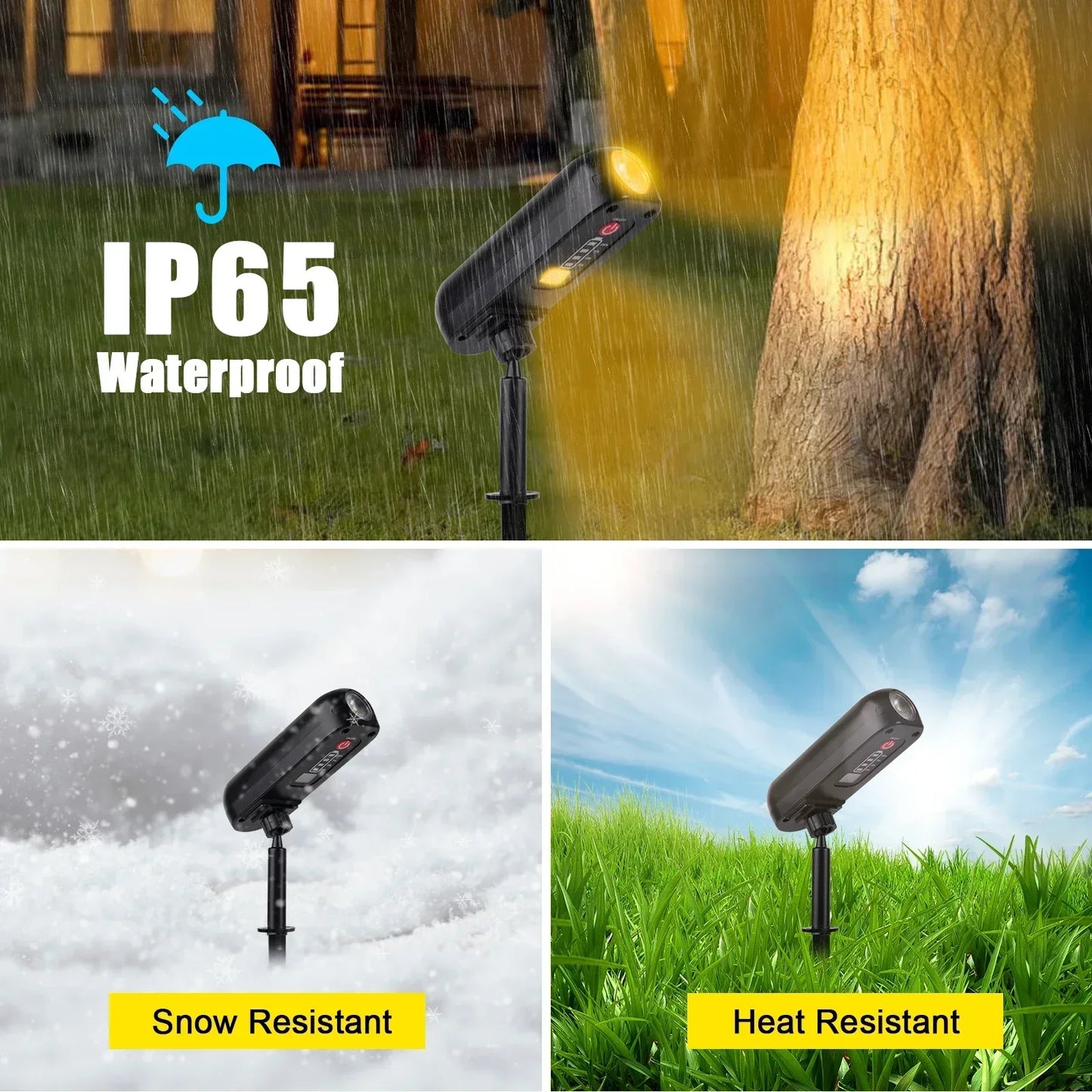 Outdoor Solar Powered LED Garden Spotlight