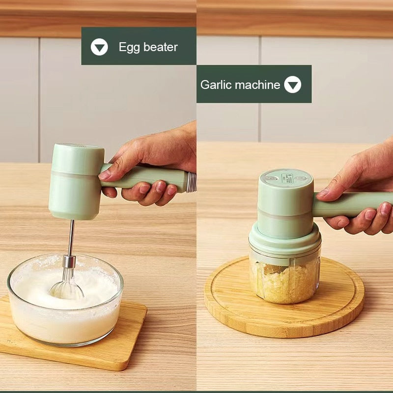 Portable 2 in 1 Electric Milk Frother Mixer