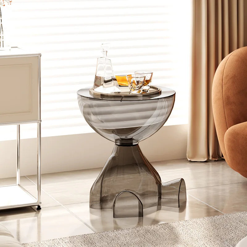 Clear Glass Compact Coffee Table