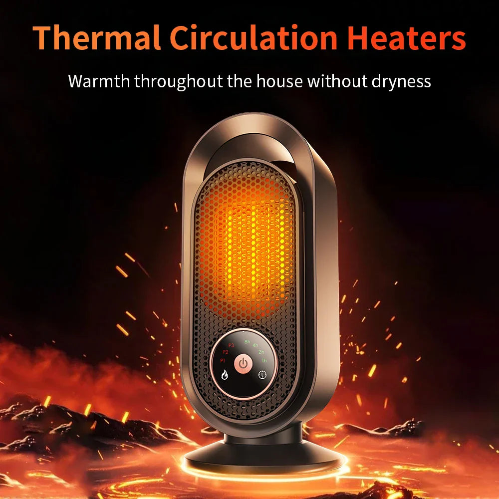 Compact 1000W Electric Space Heater for Home Office