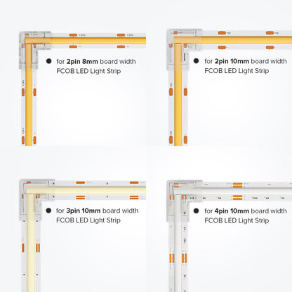 Clear L Shape LED Strip Light Connector