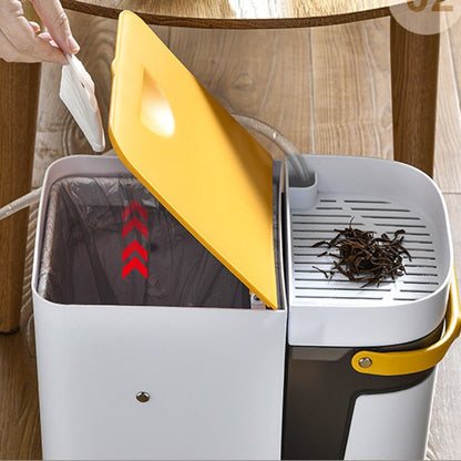 Dual Compartment Kitchen Trash Recycling Bin