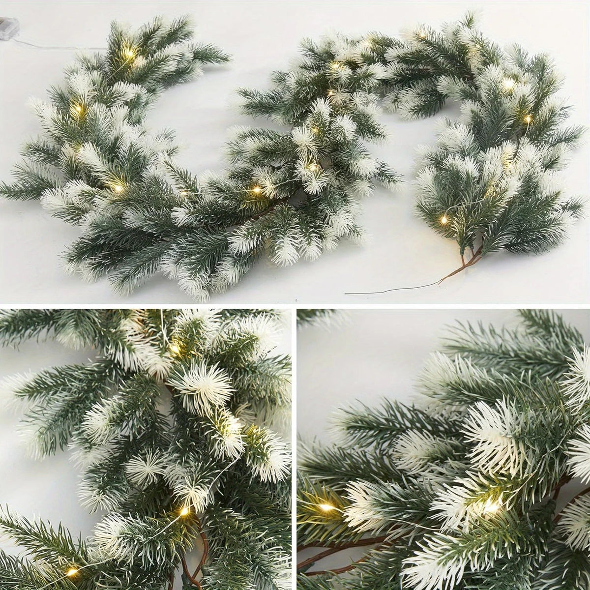 Premium Pine LED Christmas Garland