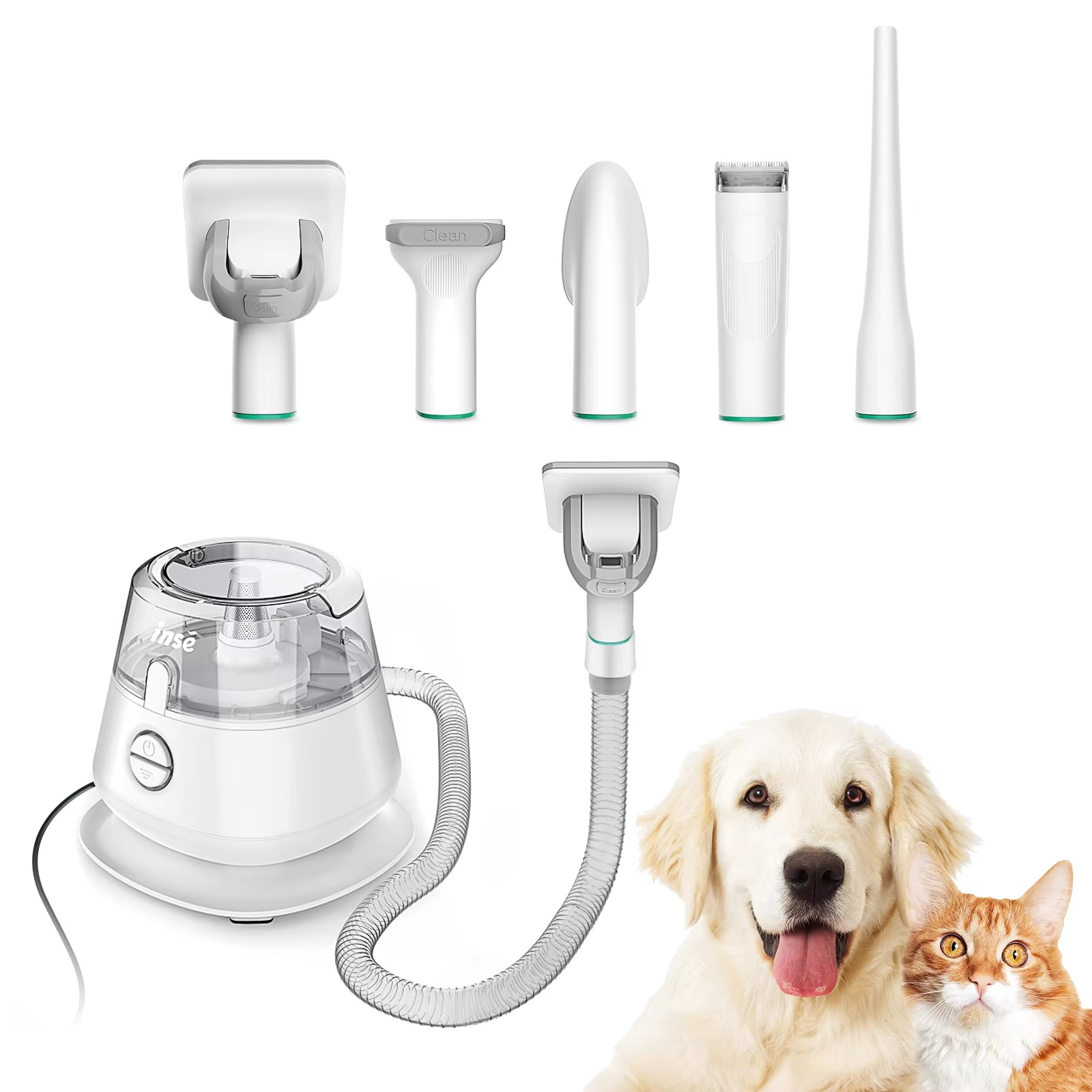 Pet Grooming Kit with Vacuum & Shedding Tools - Yeezlab