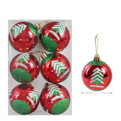 Beautiful Glass Christmas Tree Ornaments Set of 6