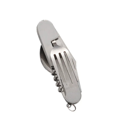 Portable 4-in-1 Stainless Steel Camping Utensil Set