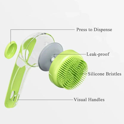 Gentle Pet Shower Massage Brush Cleaner