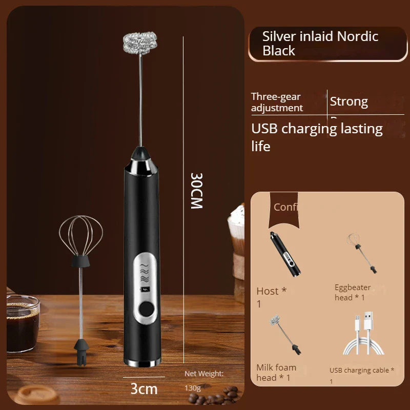 Premium Electric Milk Frother & Coffee Mixer
