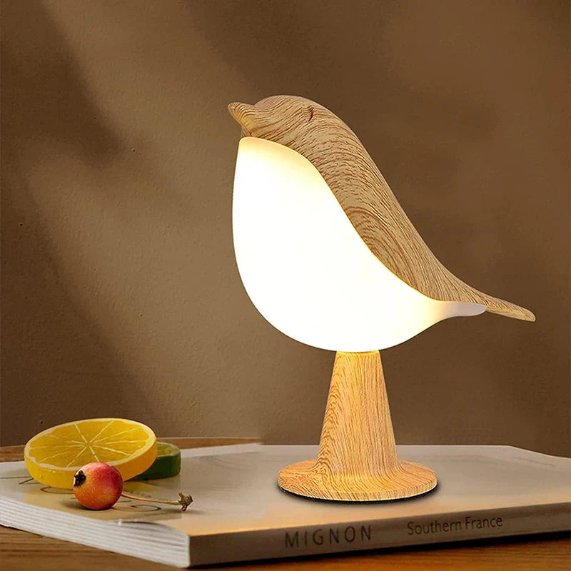 Natural Wood Bird Table Night Light - Yeezlab