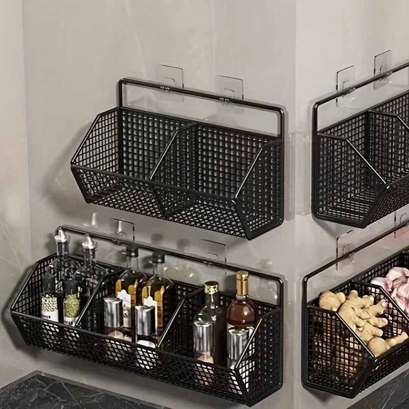 Space-Saving 3-Tier Kitchen Shelf Rack - Black