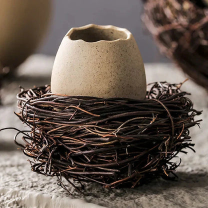 Unique Handcrafted Bird Nest Shaped Ceramic Bowl