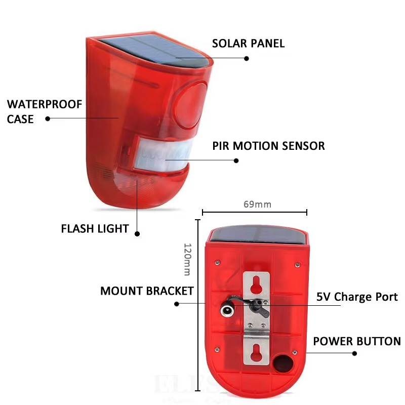 Solar Motion Sound Alarm for Dogs