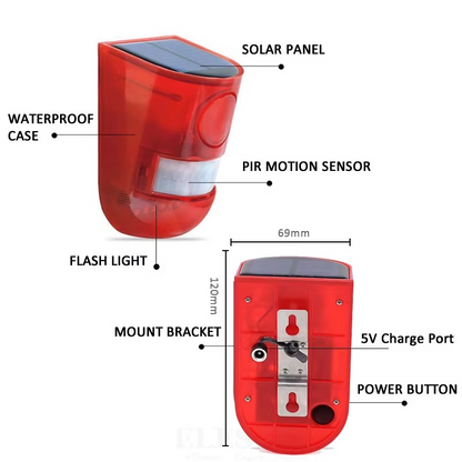 Solar Motion Sound Alarm for Dogs