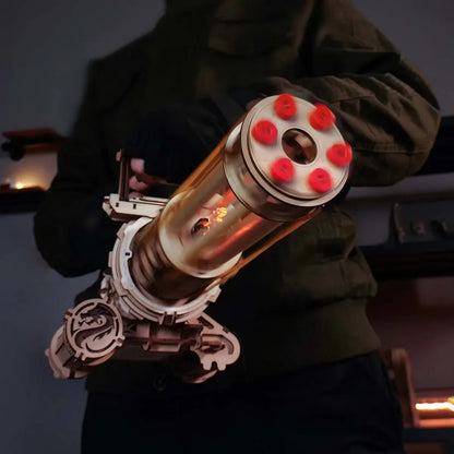 3D Wooden Toy Blaster Puzzle Gun