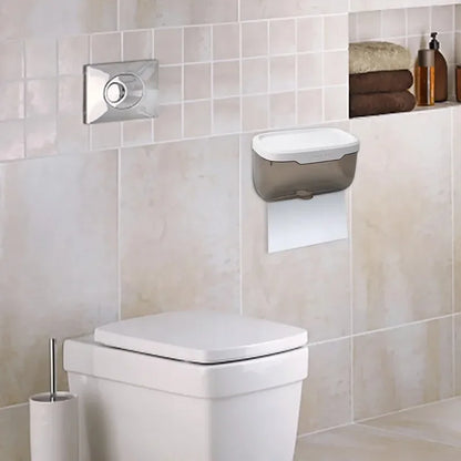 Stylish Wall Mount Toilet Paper Holder with Storage