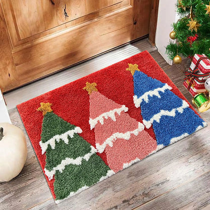 Holiday Cheer Christmas Doormat Santa Gingerbread Design