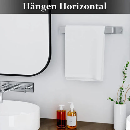 Stylish Wall Mounted Towel Holder in Silver and Black