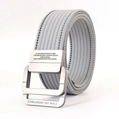 Casual Canvas Web Belt - Adjustable Metal Buckle